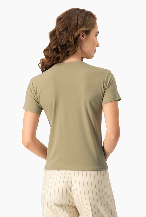 Playera basica lisa manga corta