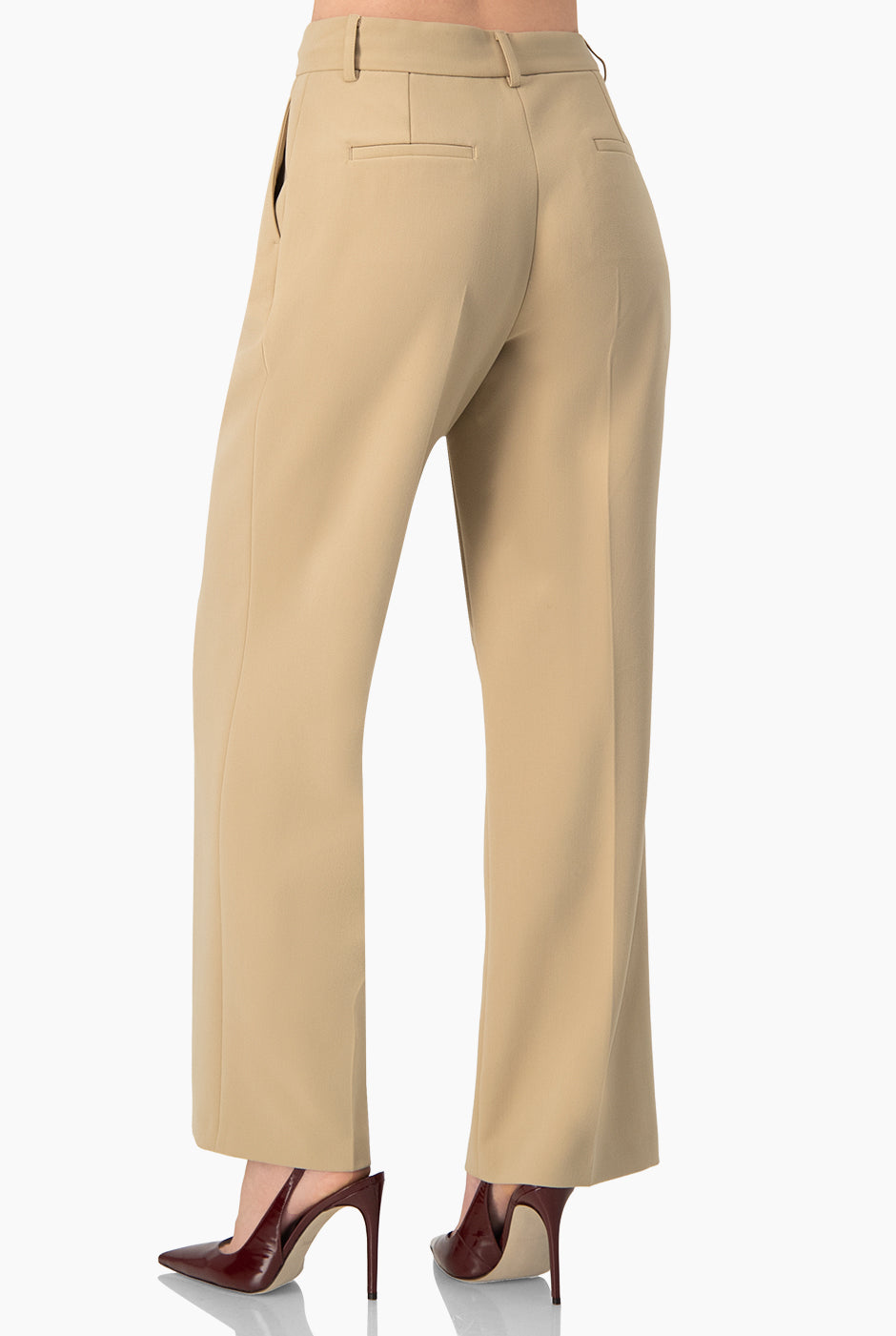 Pantalon amplio sastreado con bolsillos traseros simulados