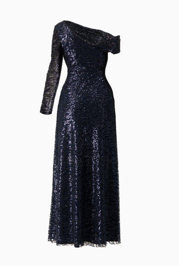 Vestido con abertura y una manga