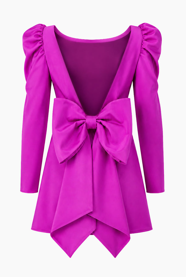 Vestido corto con moño
