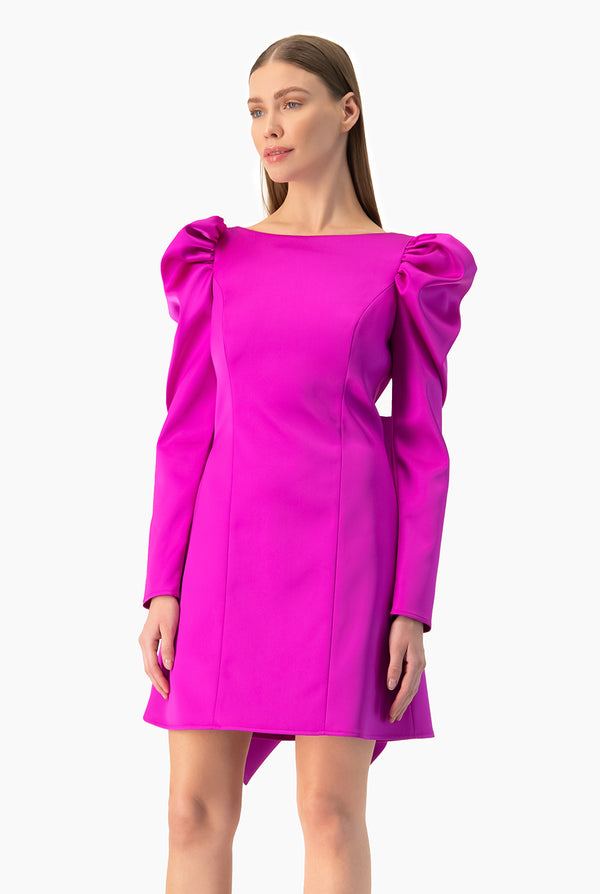 Vestido corto con moño