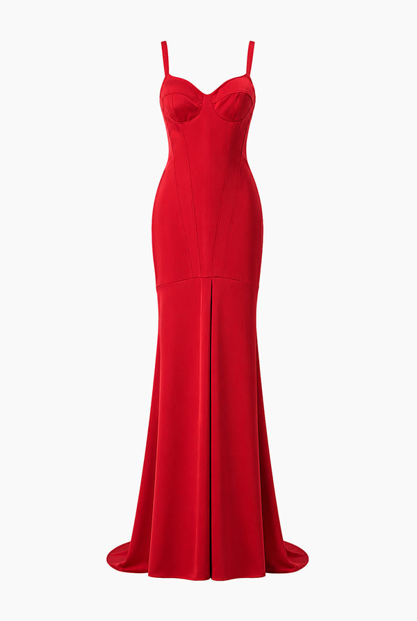 Vestido largo Couture rojo