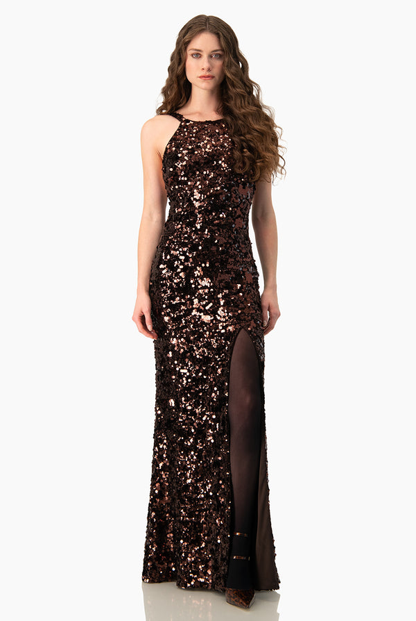 Vestido Couture cuello halter