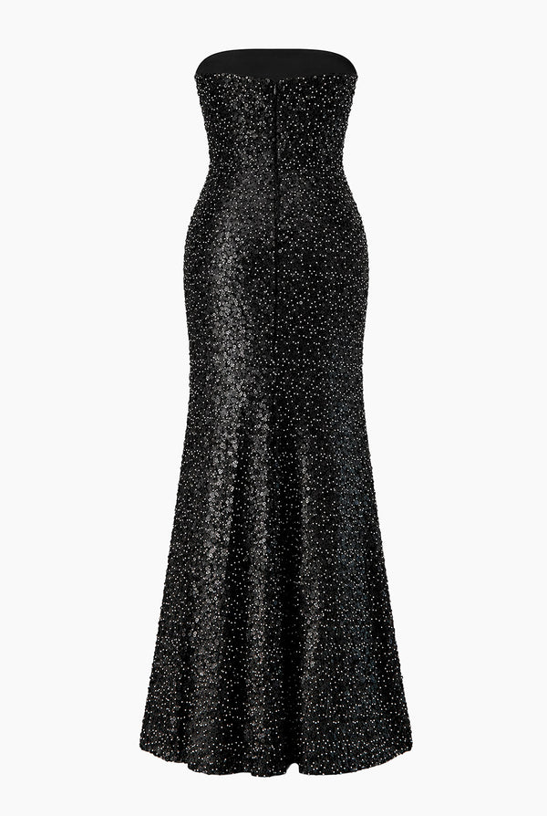 Vestido Couture de lentejulas negra
