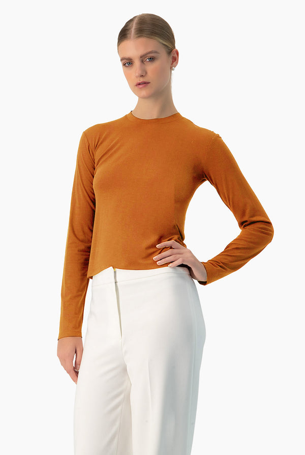 Playera basica lisa manga larga