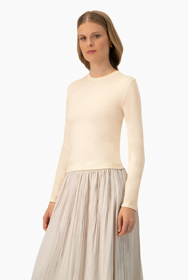 Playera basica lisa manga larga