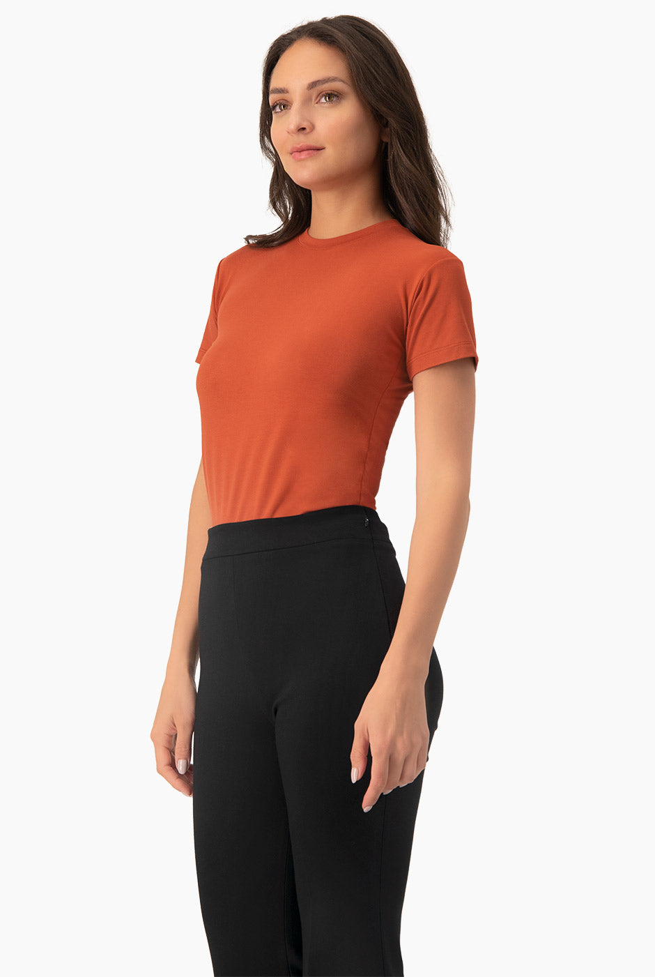 Playera basica recta manga corta