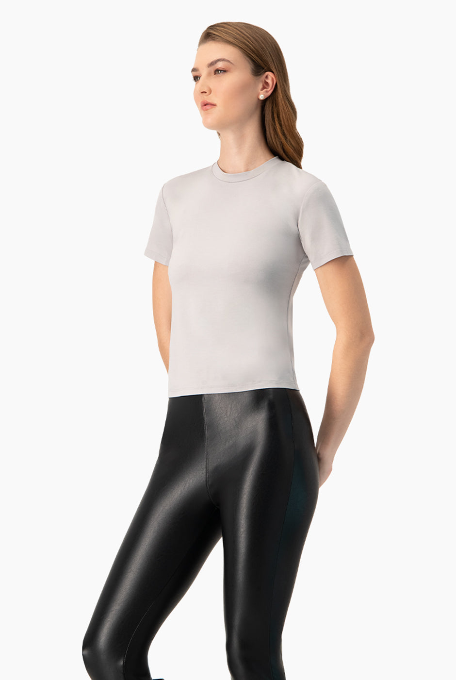 Playera basica recta manga corta