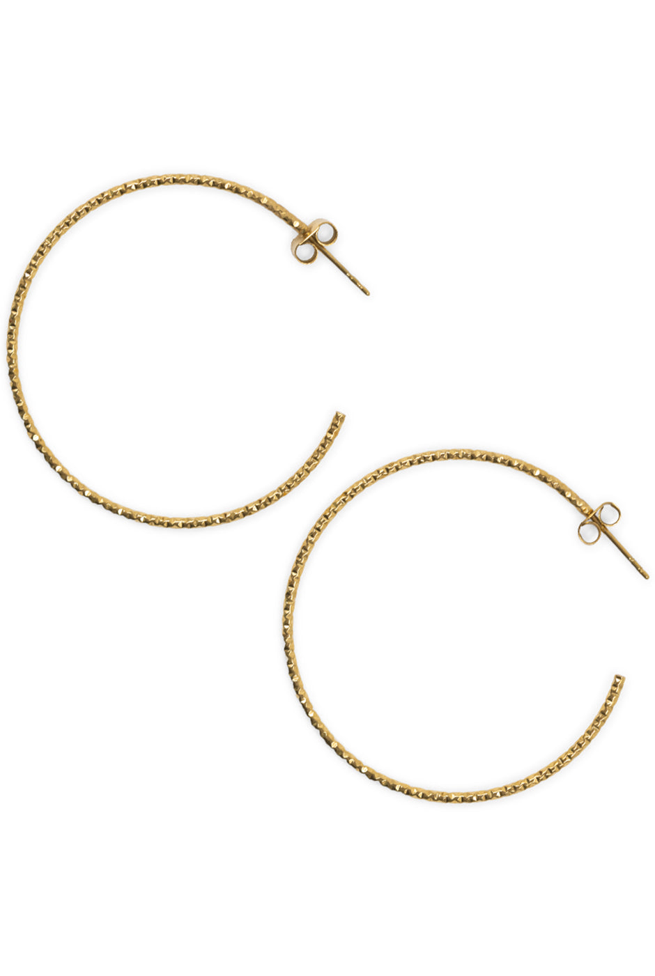 Maxi arracadas doradas con textura martillada