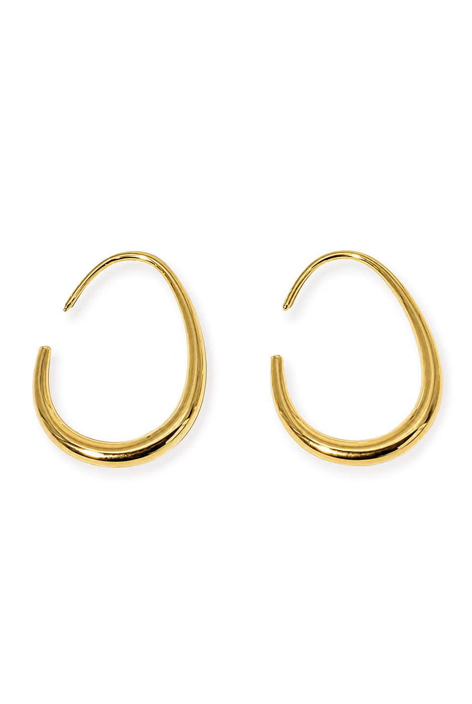 Aretes dorados Hollow Out con diseño de gota