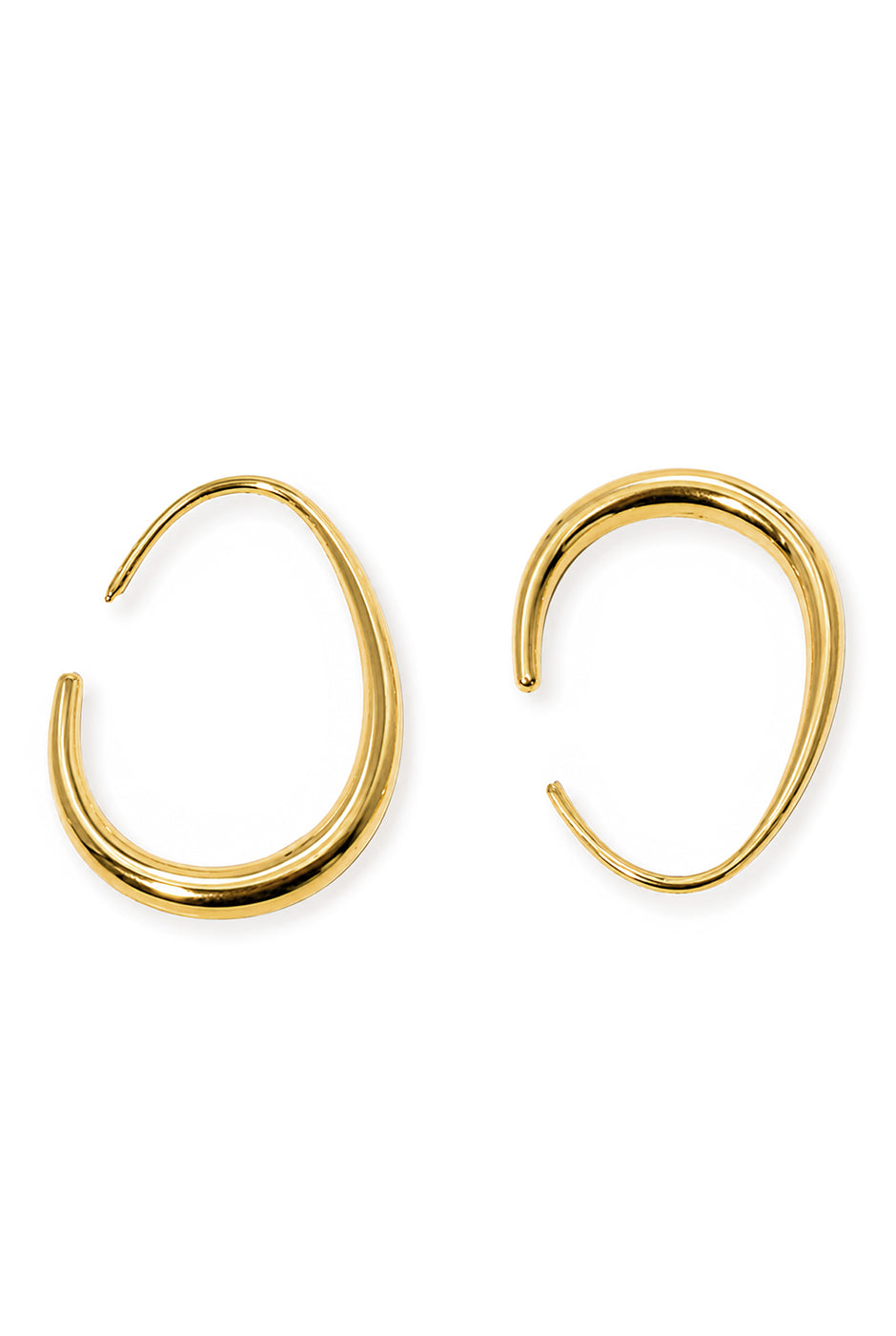 Aretes dorados Hollow Out con diseño de gota
