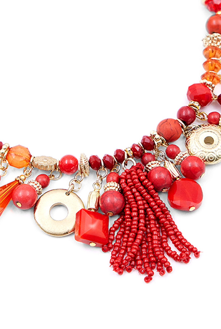 Collar Boho Red