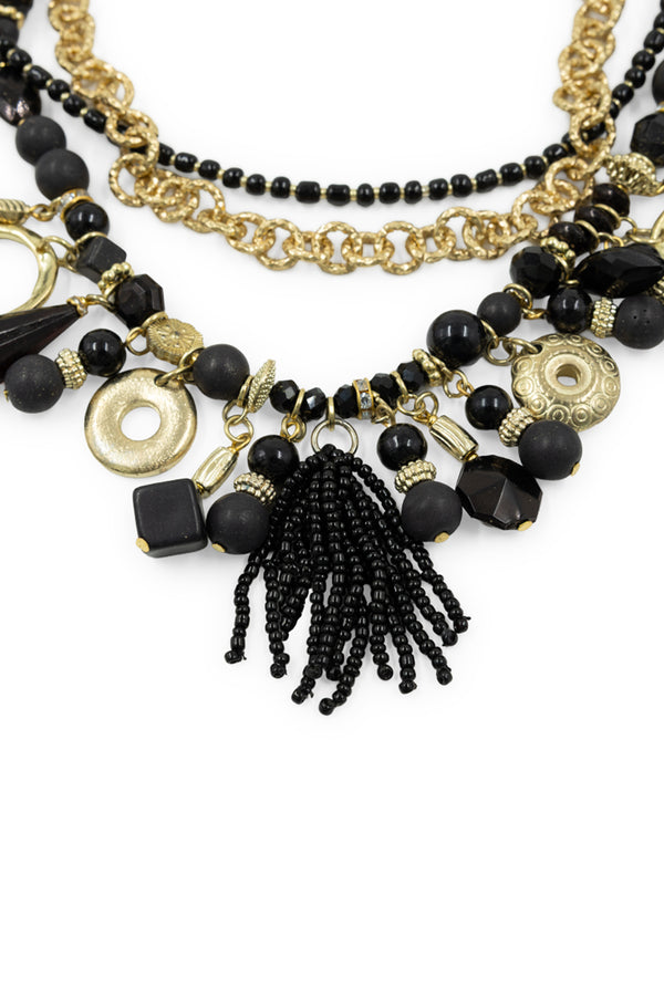 Collar Pendants Golden Black