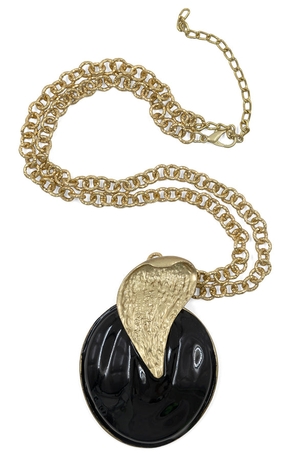 Collar Black Medallion
