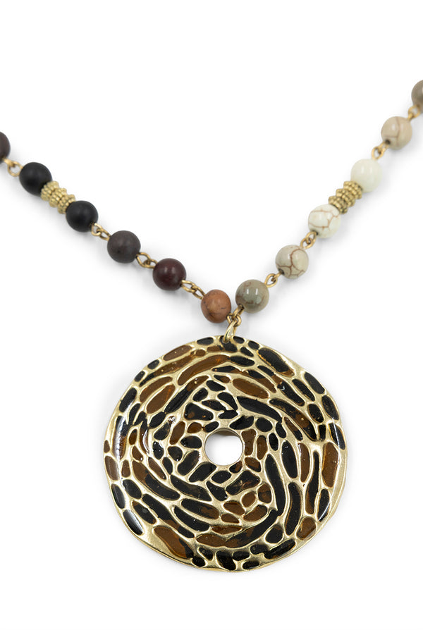 Collar Medallón Resina