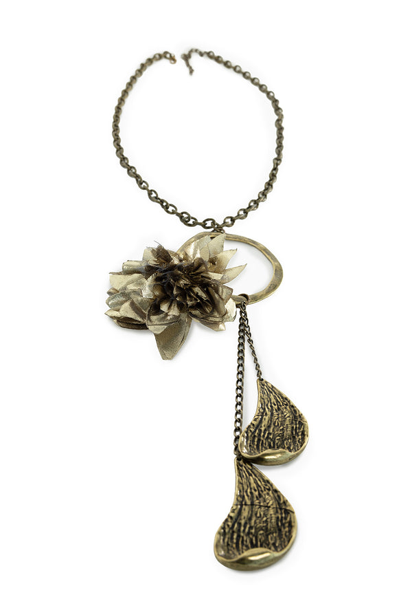 Collar Flor Bronce