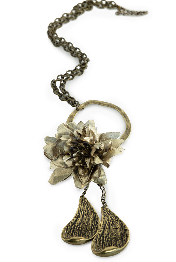 Collar Flor Bronce