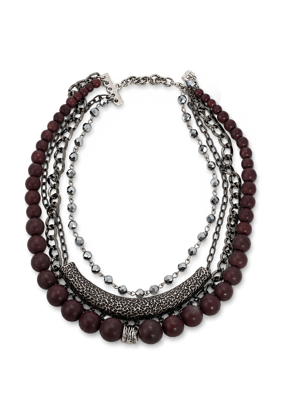 COLLAR WINE BEADS