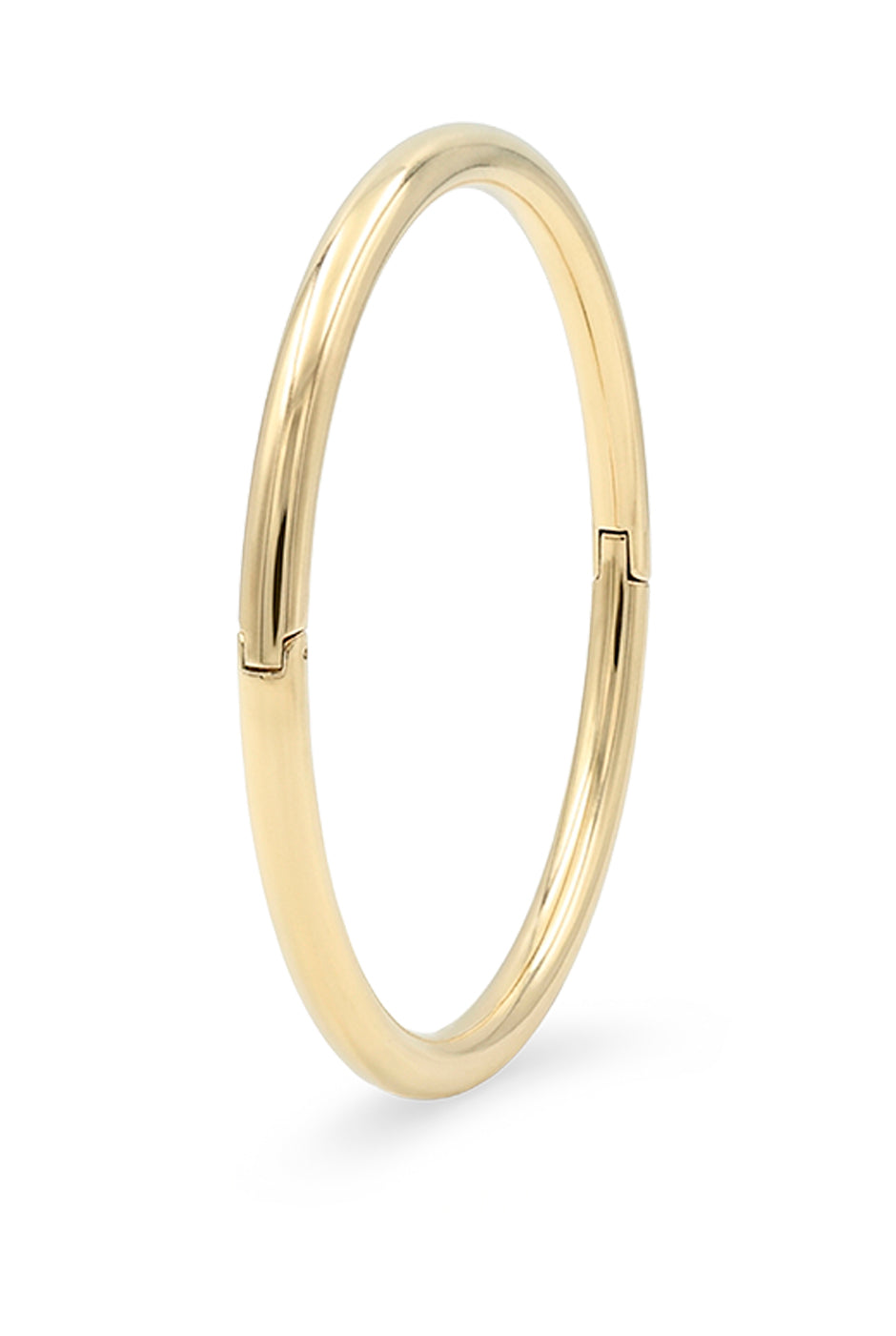 Brazalete dorado de acero inoxidable con superficie lisa