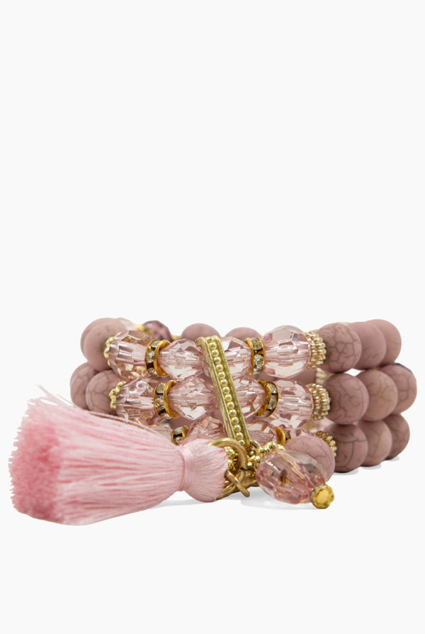 Pulsera Pink Tassel