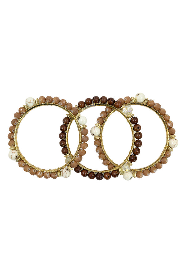 Set Pulseras Brown