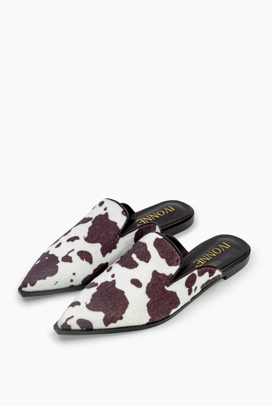 Chinela destalonada con estampado animal texturizado