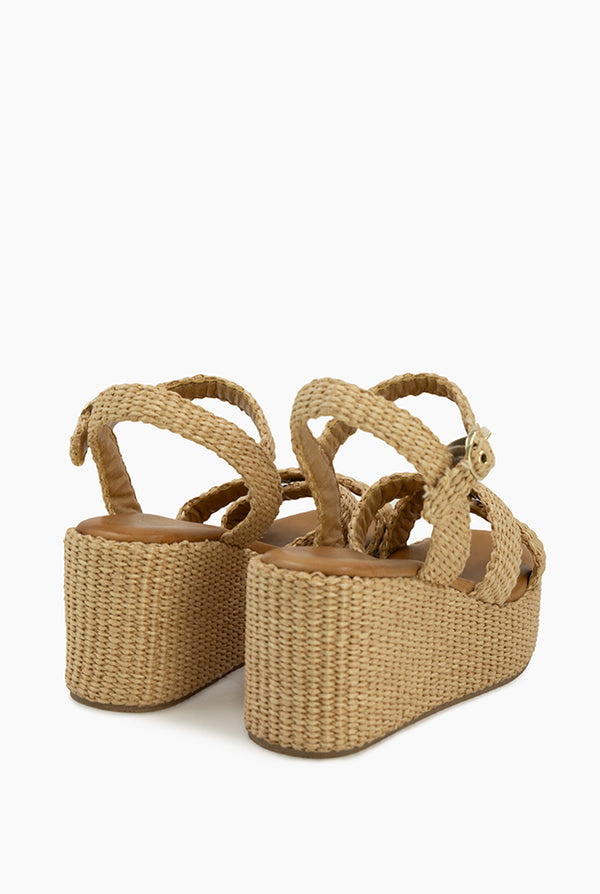 Sandalia Natural Raffia