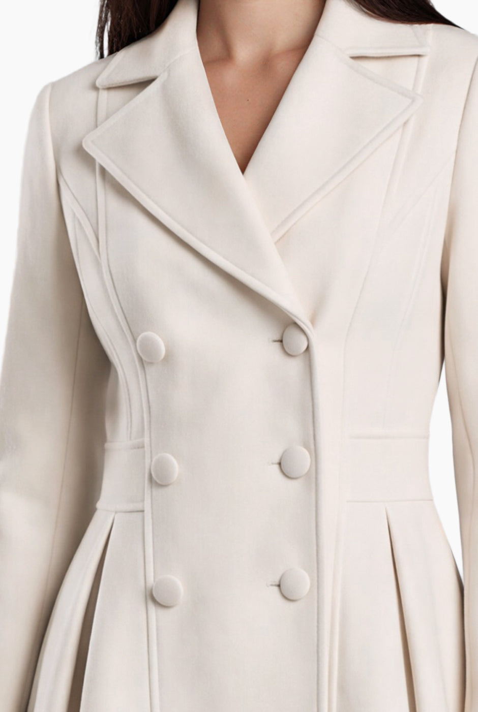 Abrigo peacoat Ivonne marfil