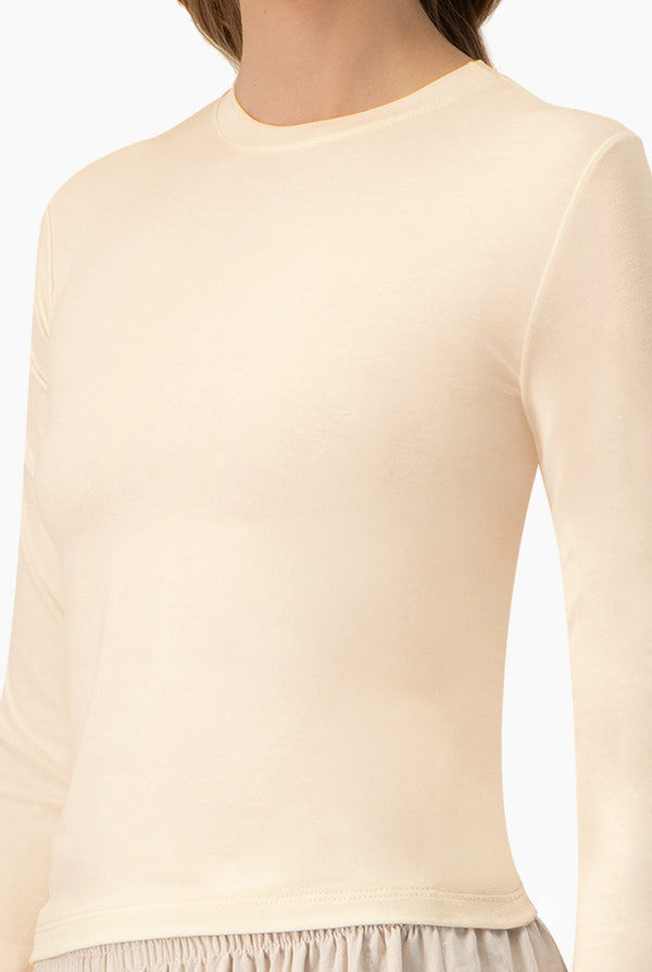 Playera basica lisa manga larga