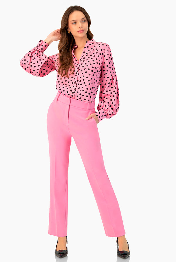 Pantalon sastreado con cinturon