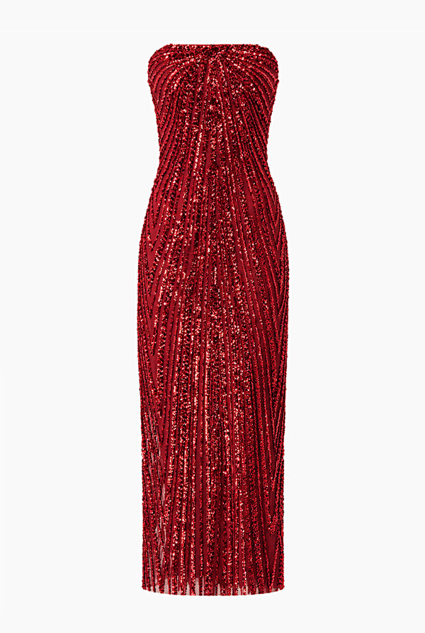 Vestido Couture largo con abertura
