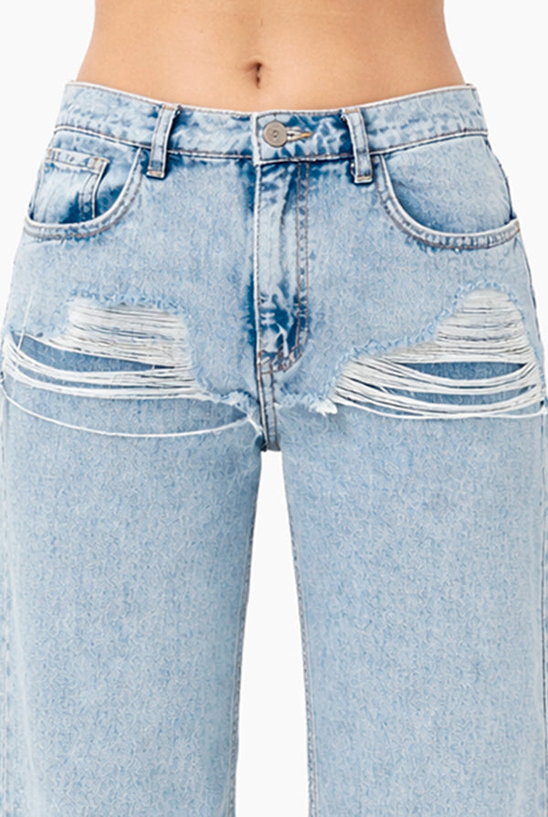 Jeans denim destroyed