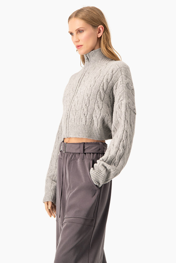 Suéter Cable Crop