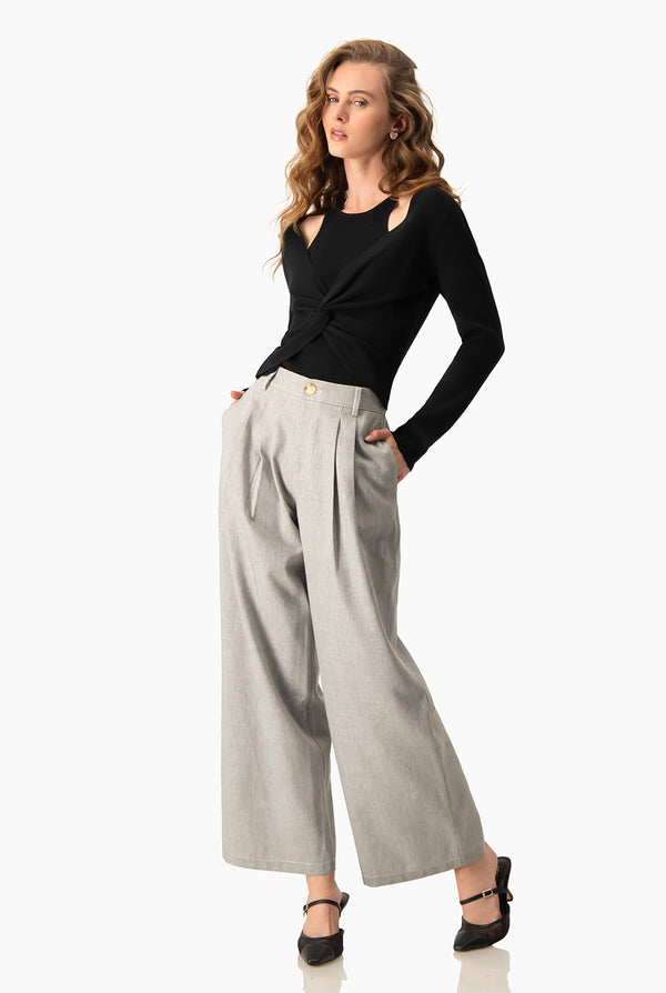 Pullover Drap Knotted