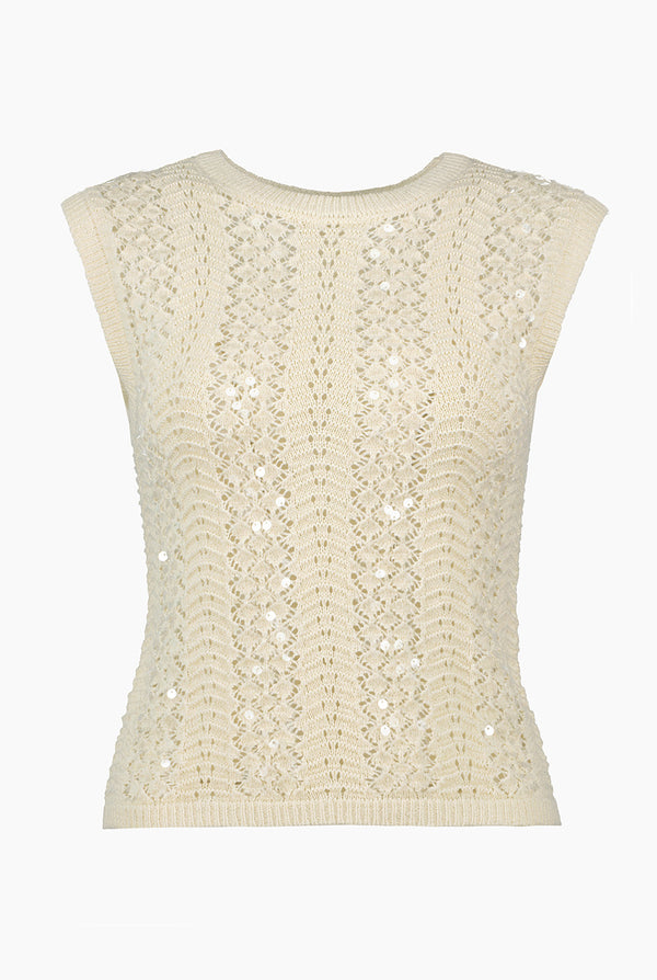 Chaleco Punto Sequins
