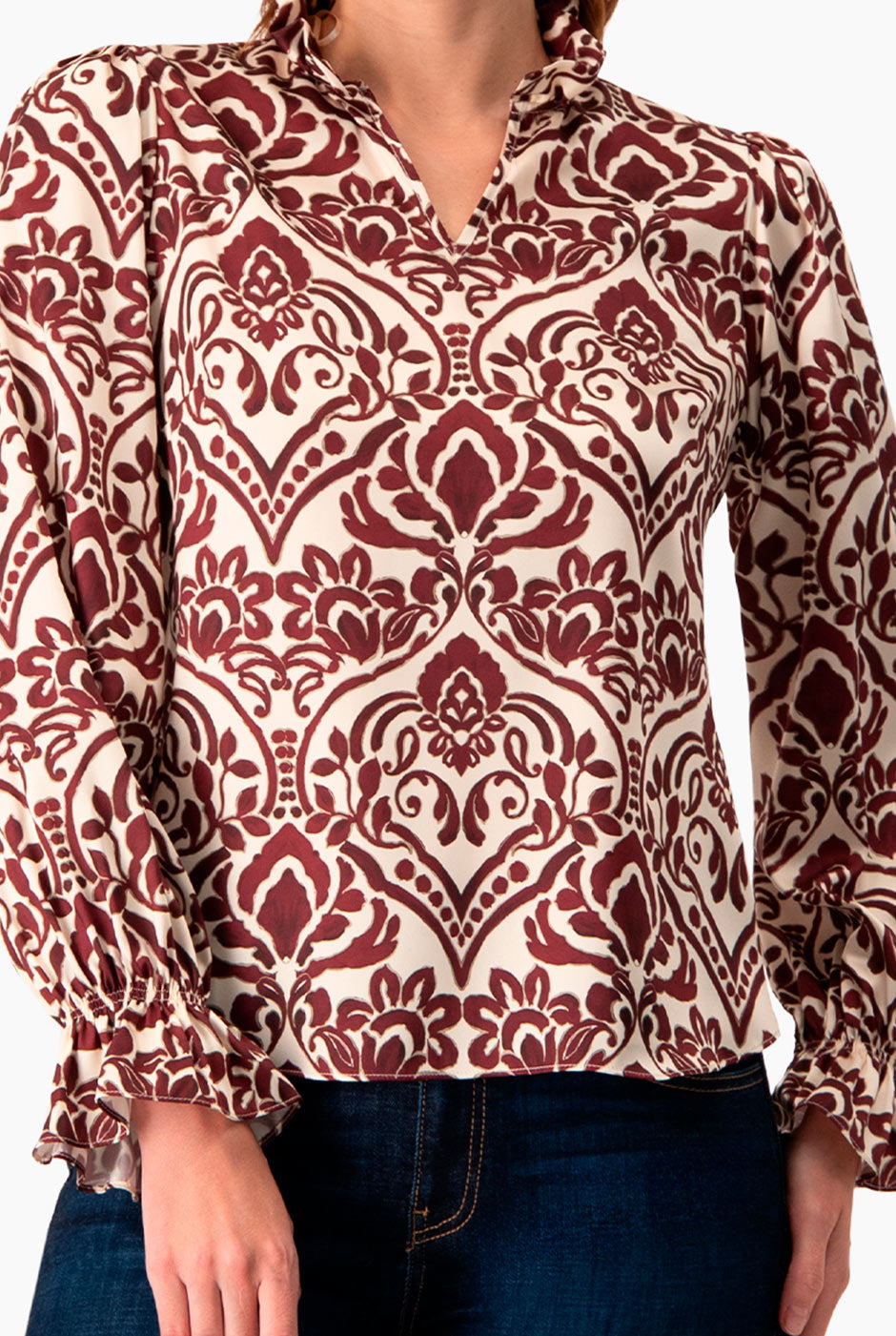 Blusa manga larga con puño