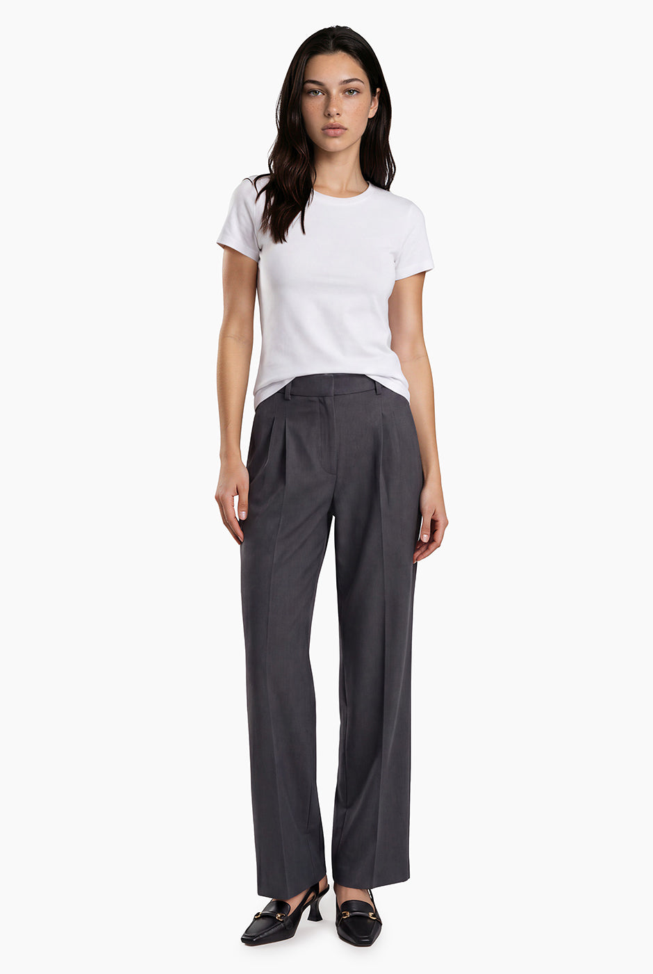 Pantalon amplio sastreado con bolsillos traseros simulados