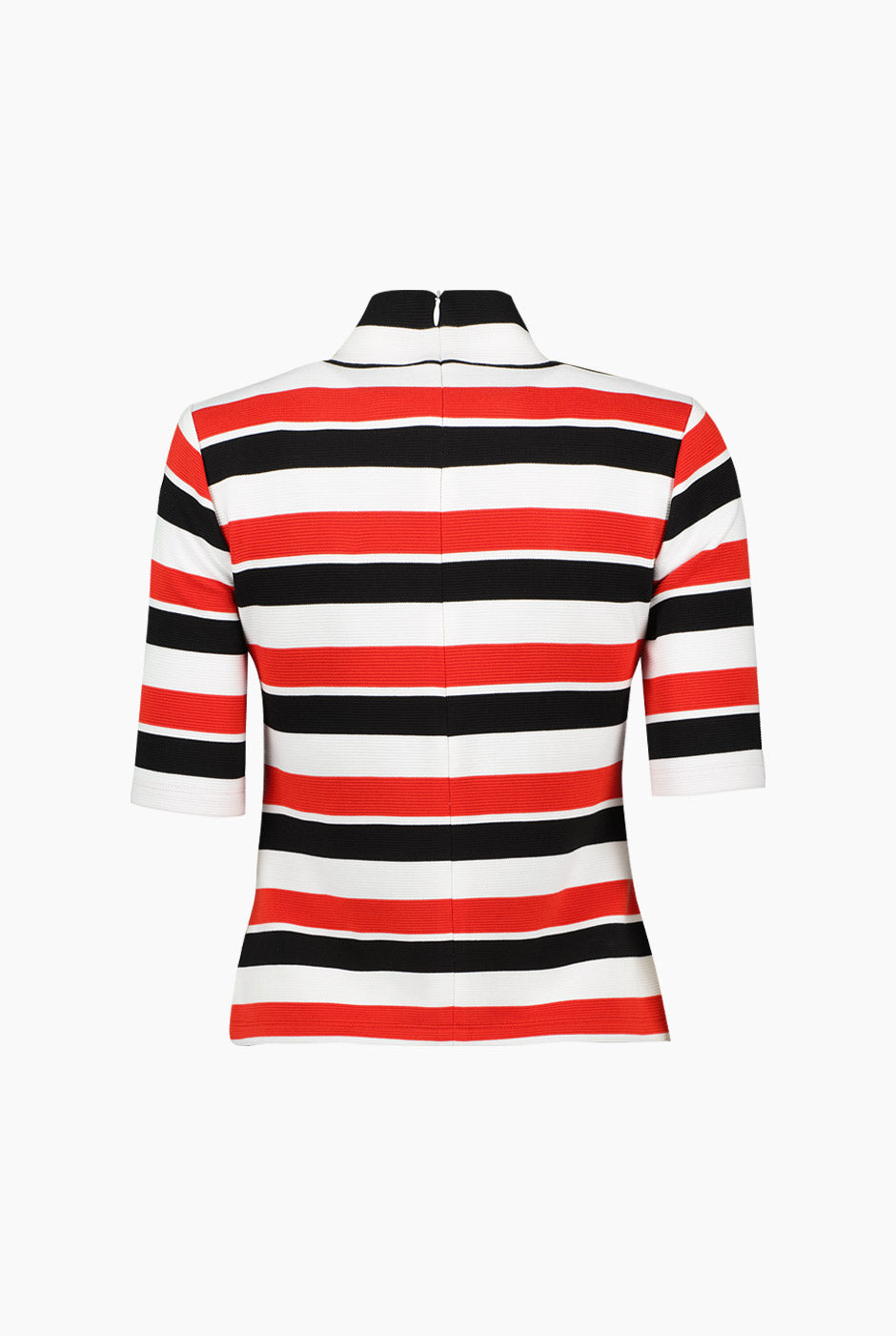 Blusa rayada de cuello alto