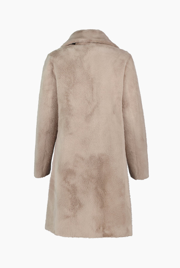 Abrigo Maxi Reversible PU/Faux-Fur