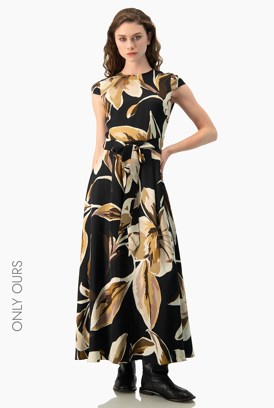 Maxi vestido Ivonne cuello redondo