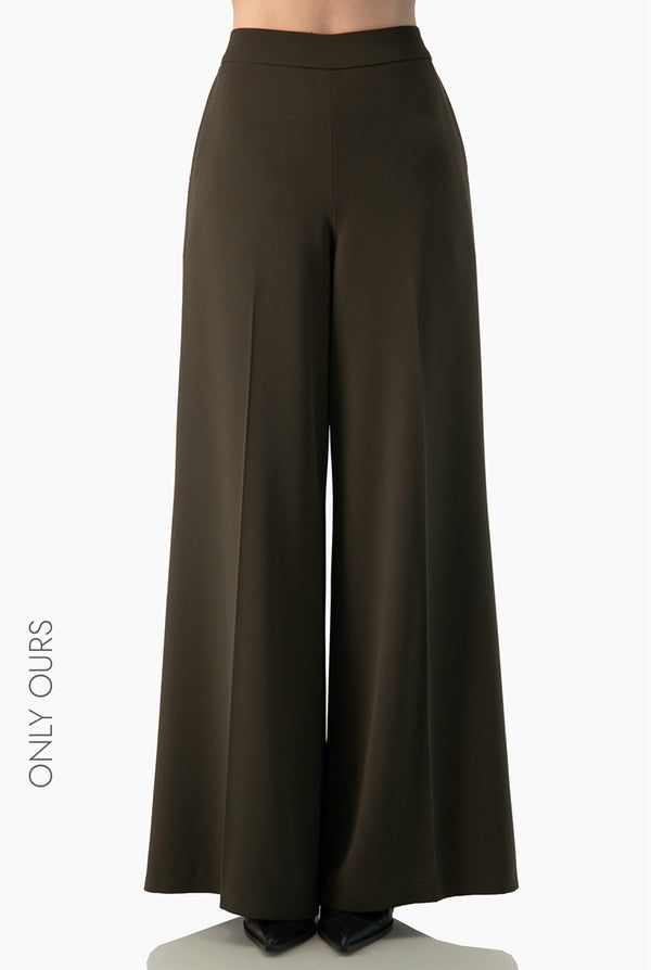 Pantalon Ivonne amplio olivo