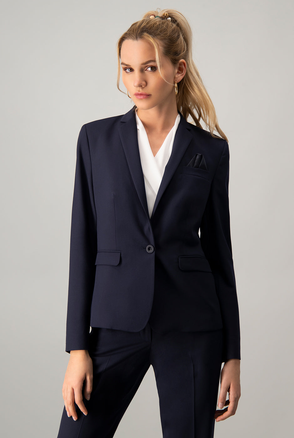 Traje Pantalon Sastre Azul Para Mujer Pantalon Sastre Sastres